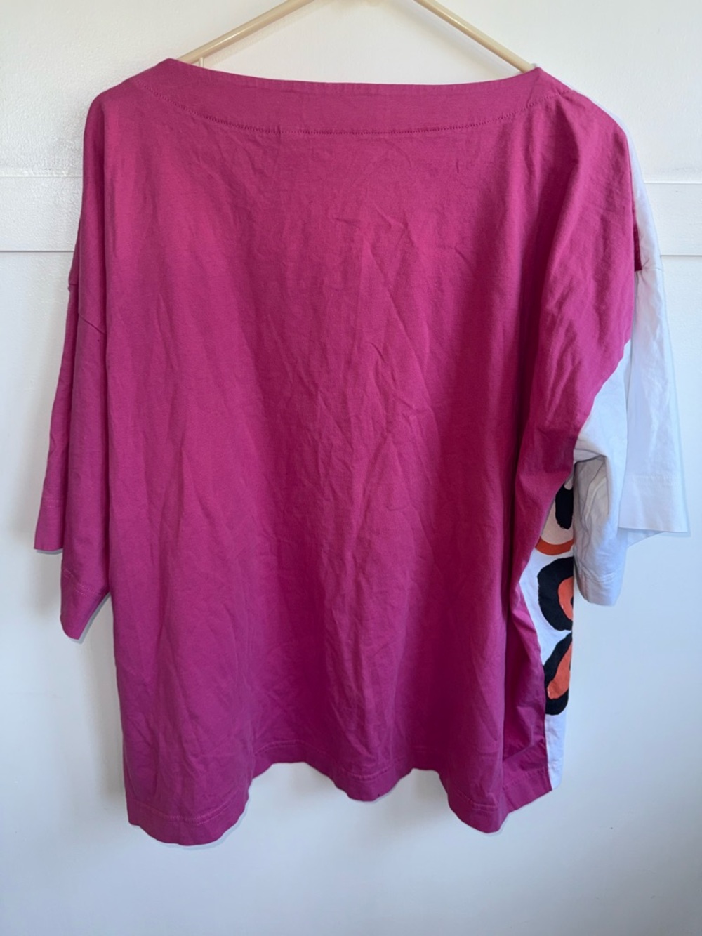 MARNI x Uniqlo Women’s Pink White Floral Graphic Oversized Boxy T-Shirt Large - Picture 3 of 9
